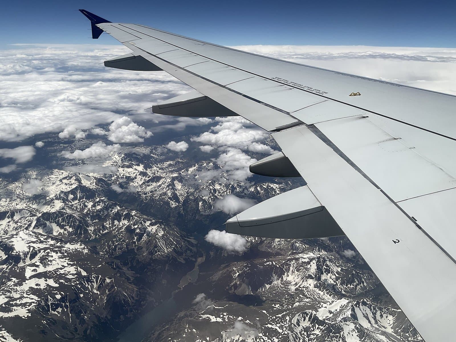 Bighorn Mountains, Wyoming, from the air