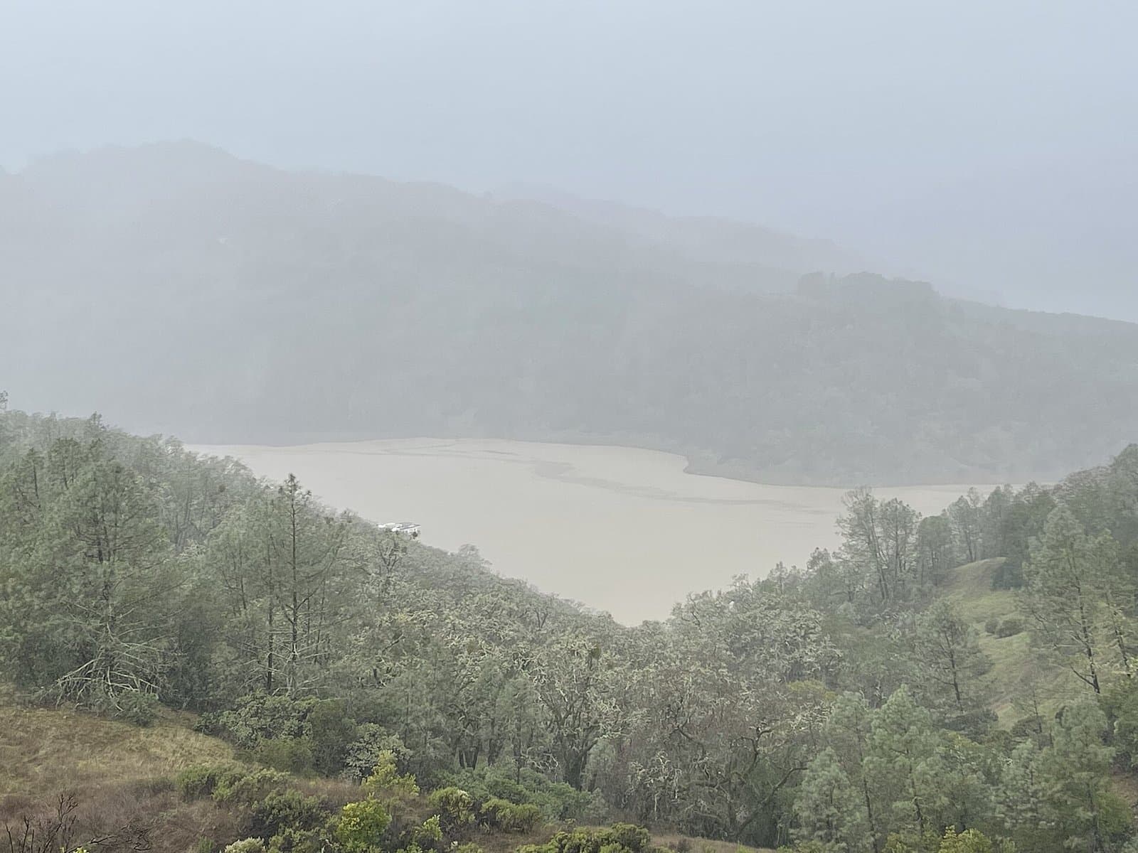 Lake Sonoma hills and reservoir, Sonoma County