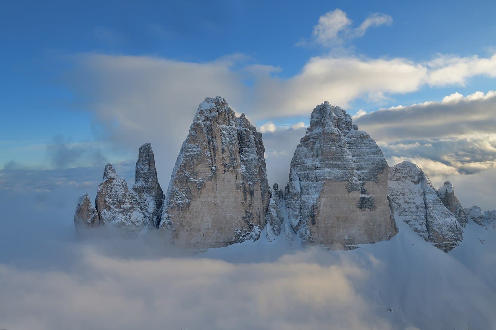 North face of Tre Cime di Lavaredo, Dolomites