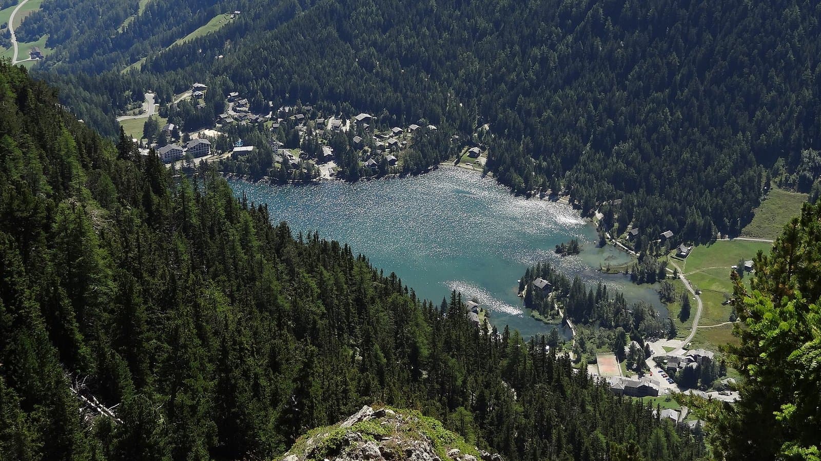 View toward Champex-Lac from Le Catogne, Valais