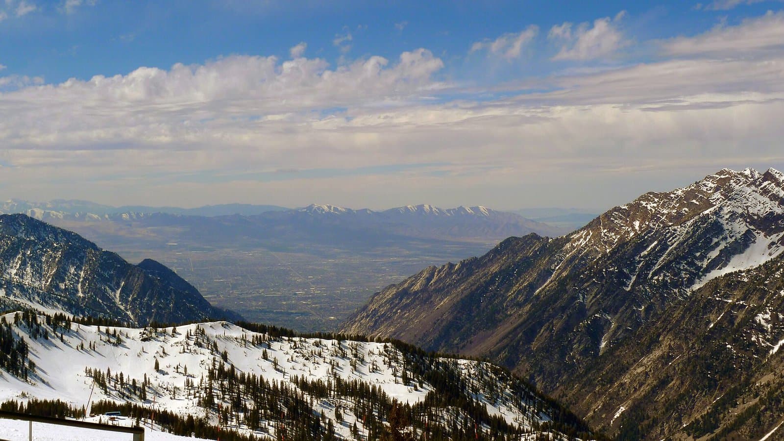 Salt Lake Valley from Hidden Peak, Snowbird