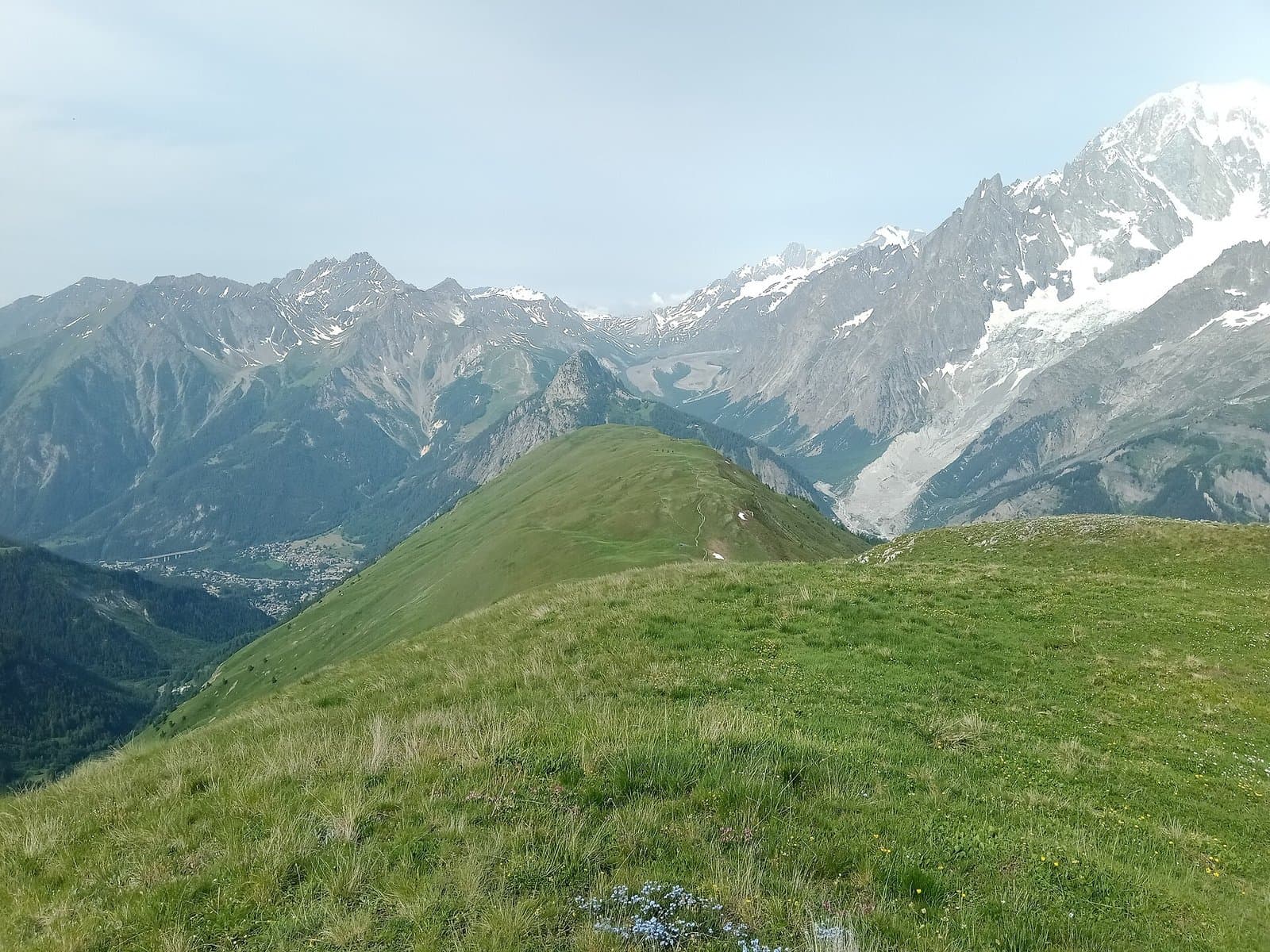 Col de la Seigne from Tête Bernarda, Courmayeur